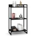 Estante para Livros Industrial Aço 3 Prateleiras ônix/Preto - Panorama Móveis