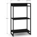 Estante para Livros Industrial Aço 3 Prateleiras ônix/Preto - Panorama Móveis