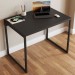 Mesa Escrivaninha Industrial Aço 90 ônix/Preto - Panorama Móveis