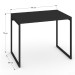 Mesa Escrivaninha Industrial Aço 90 ônix/Preto - Panorama Móveis