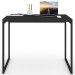 Mesa Escrivaninha Industrial Aço 90 ônix/Preto - Panorama Móveis