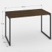 Mesa Escrivaninha Industrial Aço 120 Carvalho Dark/Preto - Panorama Móveis
