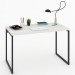 Mesa Escrivaninha Industrial Aço 120 Snow/Preto - Panorama Móveis