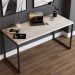 Mesa Escrivaninha Industrial Aço 150 Snow/Preto - Panorama Móveis