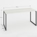 Mesa Escrivaninha Industrial Aço 150 Snow/Preto - Panorama Móveis