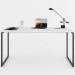 Mesa Escrivaninha Industrial Aço 150 Snow/Preto - Panorama Móveis