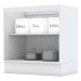 Armário de Cozinha Nova York 2 Portas 1 Prateleira Branco Hp - Henn