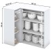 Armário Aéreo Cozinha Canto Nova York 1 Porta 2 Prateleiras Branco Hp - Henn
