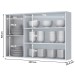 Armário Aéreo Cozinha 120 Cm Nova York 3 Portas 3 Prateleiras com Vidro Branco Hp - Henn