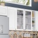 Armário Aéreo Cozinha 120 Cm Nova York 3 Portas 3 Prateleiras com Vidro Branco Hp - Henn