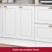 Armário de Cozinha Nova York 1 Porta 1 Prateleira Branco Hp - Henn