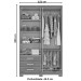 Guarda-Roupa Solteiro City 4 Portas 3 Gavetas Castanho Hp - Henn