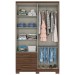 Guarda-Roupa Solteiro City 4 Portas 3 Gavetas Castanho Hp - Henn