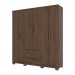 Guarda-Roupa Casal City 6 Portas 3 Gavetas Castanho Hp - Henn