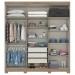 Guarda-Roupa Casal Belmon 6 Portas 3 Gavetas Nature/Off White - Henn
