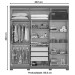 Guarda-Roupa Casal Belmon 6 Portas 3 Gavetas Nature/Off White - Henn
