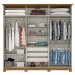 Guarda-Roupa Casal Colin 6 Portas 3 Gavetas Off White/Nature - Henn