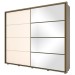 Guarda-Roupa Casal Dallas 2 Portas 6 Gavetas com Espelho Duna/Off White - Henn