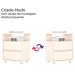 Mesa de Cabeceira Lacy 2 Gavetas Flex Off White - Henn
