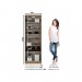 Armário Multiuso 2 Portas 6 Prateleiras Rústico/Off White - Henn
