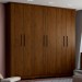 Guarda-Roupa Casal Lima 6 Portas 3 Gavetas Castanho Hp - Henn