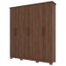 Guarda-Roupa Casal Lima 6 Portas 3 Gavetas Castanho Hp - Henn