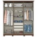 Guarda-Roupa Casal Lima 6 Portas 3 Gavetas Castanho Hp - Henn