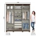 Guarda-Roupa Casal Lima 6 Portas 3 Gavetas Castanho Hp - Henn