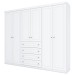 Guarda-Roupa Casal Mississipi 6 Portas 4 Gavetas Branco Hp - Henn