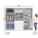 Guarda-Roupa Casal Mississipi 6 Portas 4 Gavetas Branco Hp - Henn