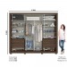 Guarda-Roupa Casal Parma 2 Portas 4 Gavetas Castanho Hp - Henn