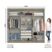 Guarda-Roupa Casal Pérola 6 Portas 3 Gavetas Rústico/Off White - Henn