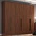 Guarda-Roupa Casal Pérola 6 Portas 3 Gavetas Castanho Hp - Henn