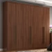 Guarda-Roupa Casal Pérola 6 Portas 3 Gavetas Castanho Hp - Henn