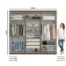 Guarda-Roupa Casal Pérola 6 Portas 3 Gavetas Castanho Hp - Henn