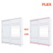 Guarda-Roupa Casal Turin 2 Portas 3 Gavetas Flex com Espelho Branco/Rosa Chá - Henn