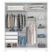 Guarda-Roupa Casal Turin 2 Portas 3 Gavetas Flex com Espelho Branco/Rosa Chá - Henn