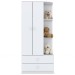 Guarda-Roupa Infantil Amarelinha 2 Portas 2 Gavetas Branco - Henn
