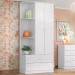 Guarda-Roupa Infantil Amarelinha 2 Portas 2 Gavetas Branco - Henn