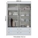 Guarda-Roupa Infantil Mississipi 4 Portas 4 Gavetas Branco Hp - Henn