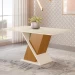 Mesa Fiorella com Vidro Nature/Off White - Henn
