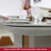 Mesa de Madeira Lucena com Vidro Nature/Off White Sci24 - Henn