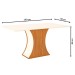 Mesa de Madeira Selena com Vidro Nature/Off White - Henn