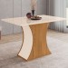 Mesa de Madeira Selena com Vidro Nature/Off White Sci17 - Henn