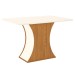 Mesa de Madeira Selena com Vidro Nature/Off White Sci17 - Henn
