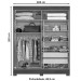 Guarda-Roupa Solteiro Amsterdã 2 Portas 2 Gavetas com Espelho Castanho Hp/Off White - Briz