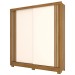 Guarda-Roupa Casal Imperial 2 Portas de Correr 4 Gavetas Nature/Off White - Briz