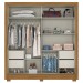 Guarda-Roupa Casal Imperial 2 Portas de Correr 4 Gavetas Nature/Off White - Briz