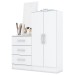 Cômoda Liza 2 Portas 3 Gavetas com Espelho Branco - Briz