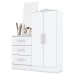 Cômoda Liza 2 Portas 3 Gavetas com Espelho Branco - Briz